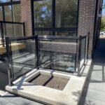 glass railing for a new house in toronto