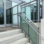 glass stair railings and privacy divider in toronto