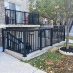 aluminum railing on a walkout in toronto