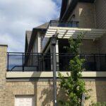 glass railing on a deck in Mississauga