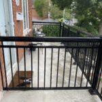 black aluminum railing on porch in toronto