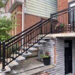 aluminum railing on a stairs in toronto