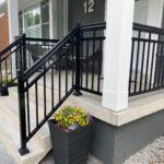 aluminum railing on a front porch in Toronto