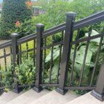 aluminum railing on curved stairs in toronto