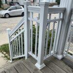 aluminum railings and columns on a front porch in toronto