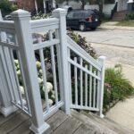 aluminum railings and columns on a front porch in toronto