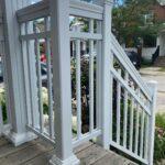 aluminum railings and columns on a front porch in toronto