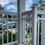 aluminum railings and columns on a front porch in toronto