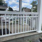 aluminum railing and columns on a front porch in toronto
