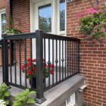 aluminum railing on a front porch in Toronto