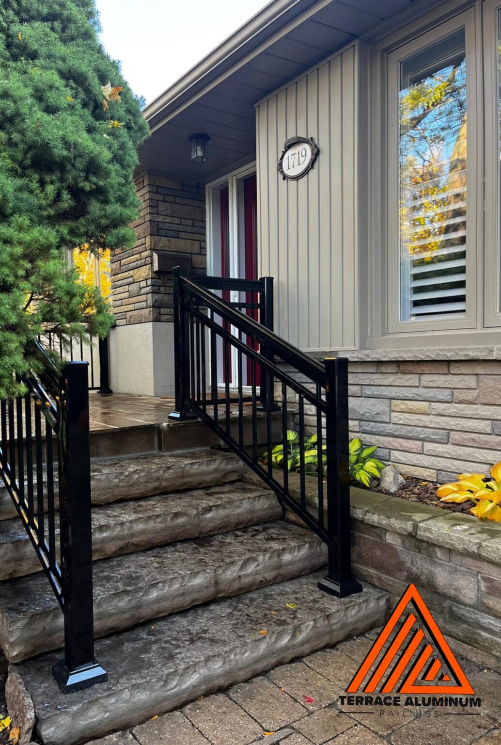 BLACK ALUMINUM RAILING - Terrace Aluminum Railings And Masonry