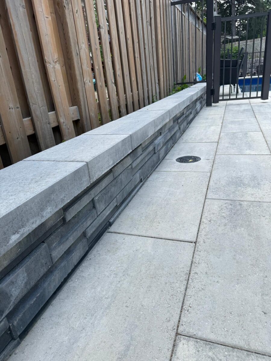 Professional interlocking stone installation in Toronto with clean paver layout