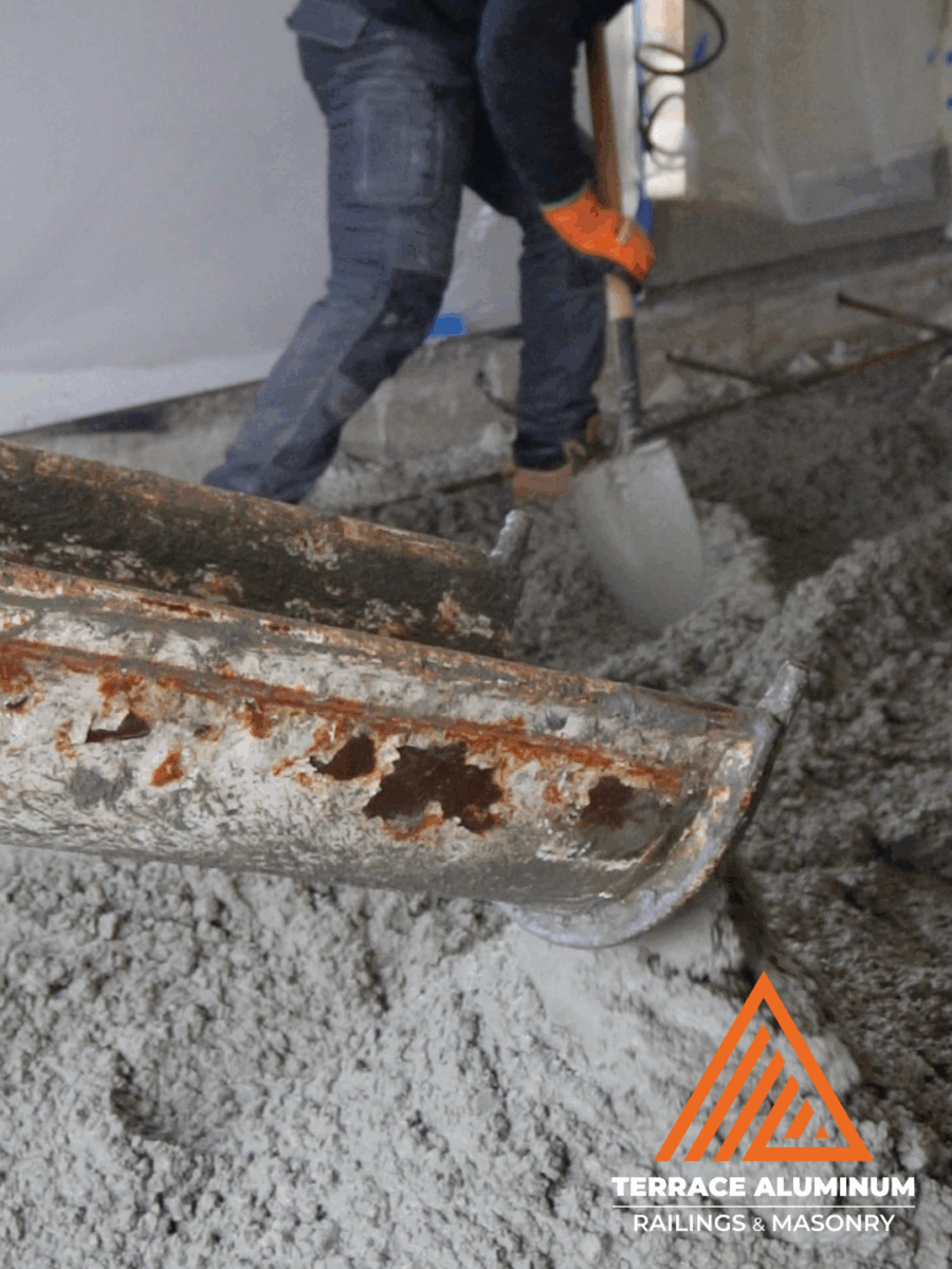 Concrete porch with smooth finish and clean edges built by professional concrete contractors in Toronto
