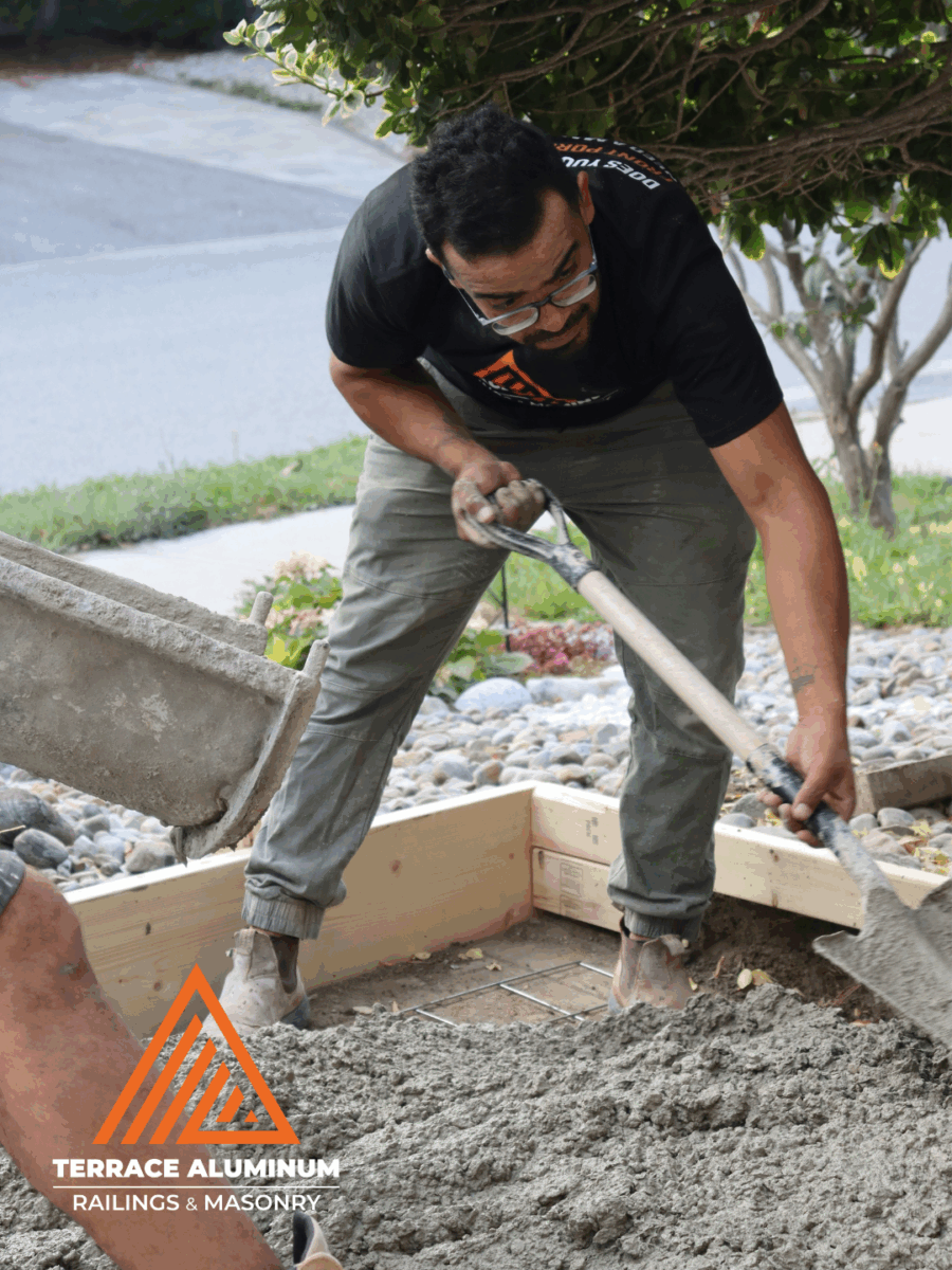 Concrete restoration project in Toronto – Terrace Aluminum Railings & Masonry