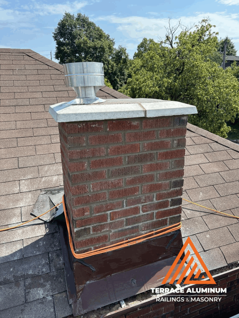 Brick chimney repair and restoration in Toronto – Terrace Aluminum Railings & Masonry