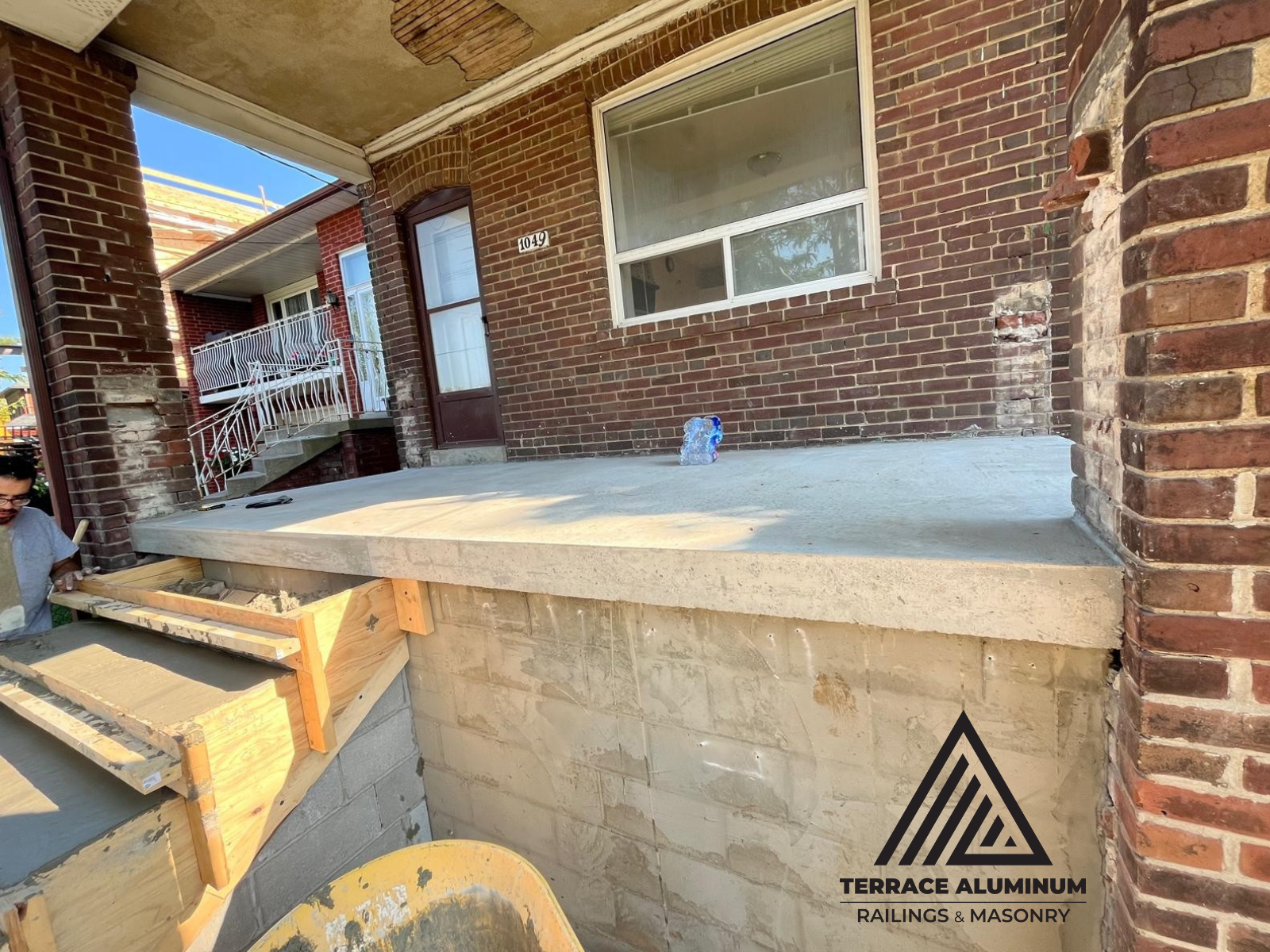 Newly poured concrete steps with smooth finish in Toronto