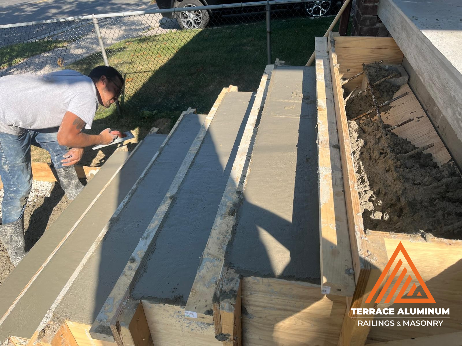 Concrete construction work in progress in Toronto