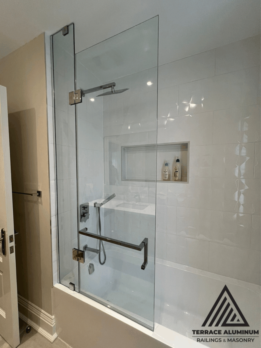 Professional installation of custom shower glass panels in Toronto