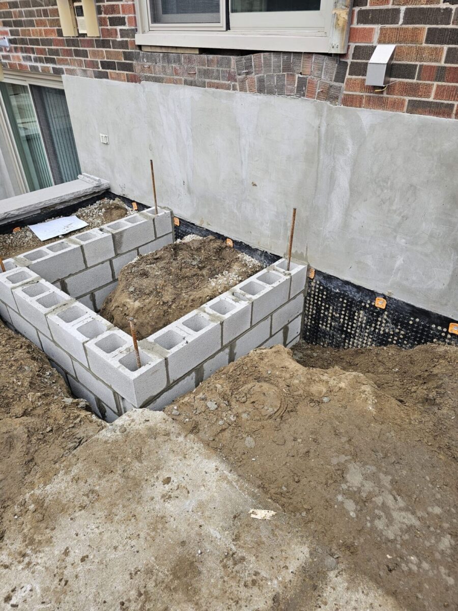 Concrete steps cracked from freeze-thaw damage in Etobicoke