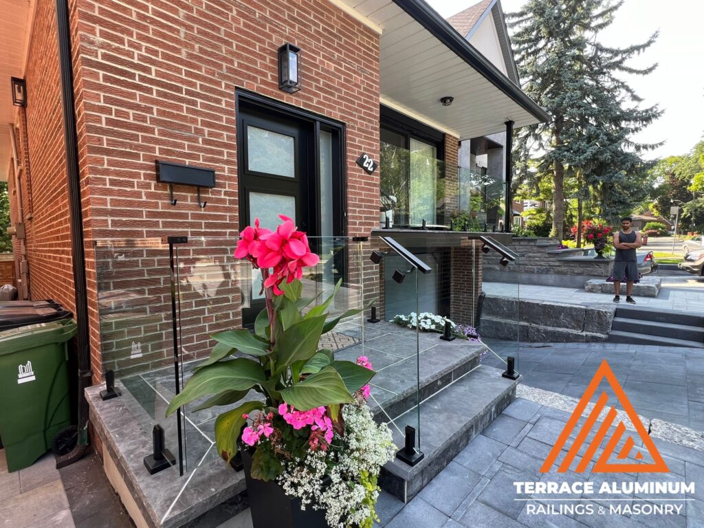 Completed hardscaping project at a residential home in Oakville