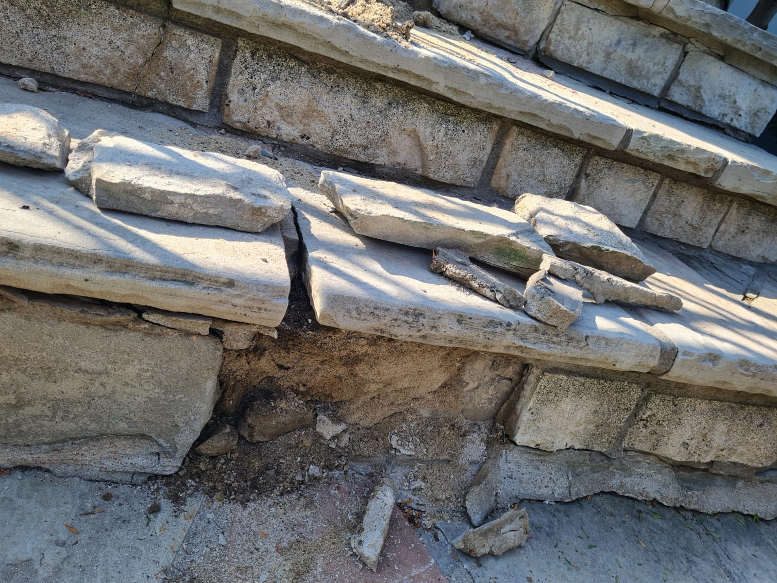 flagstone repair, stairs repair