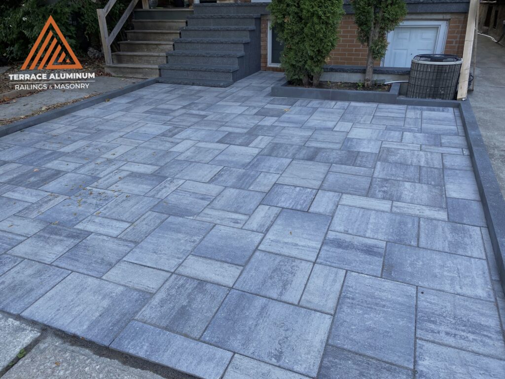 Interlock patio for hardscaping services in Etobicoke.